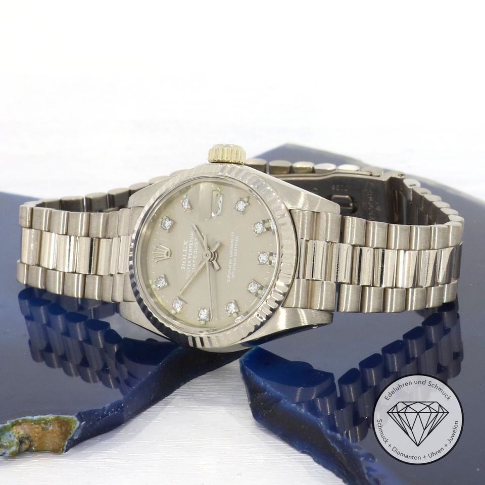 M*159969 Rolex Datejust Weiss Gold 26mm Automatik Damen Uhr XXYY in Essen