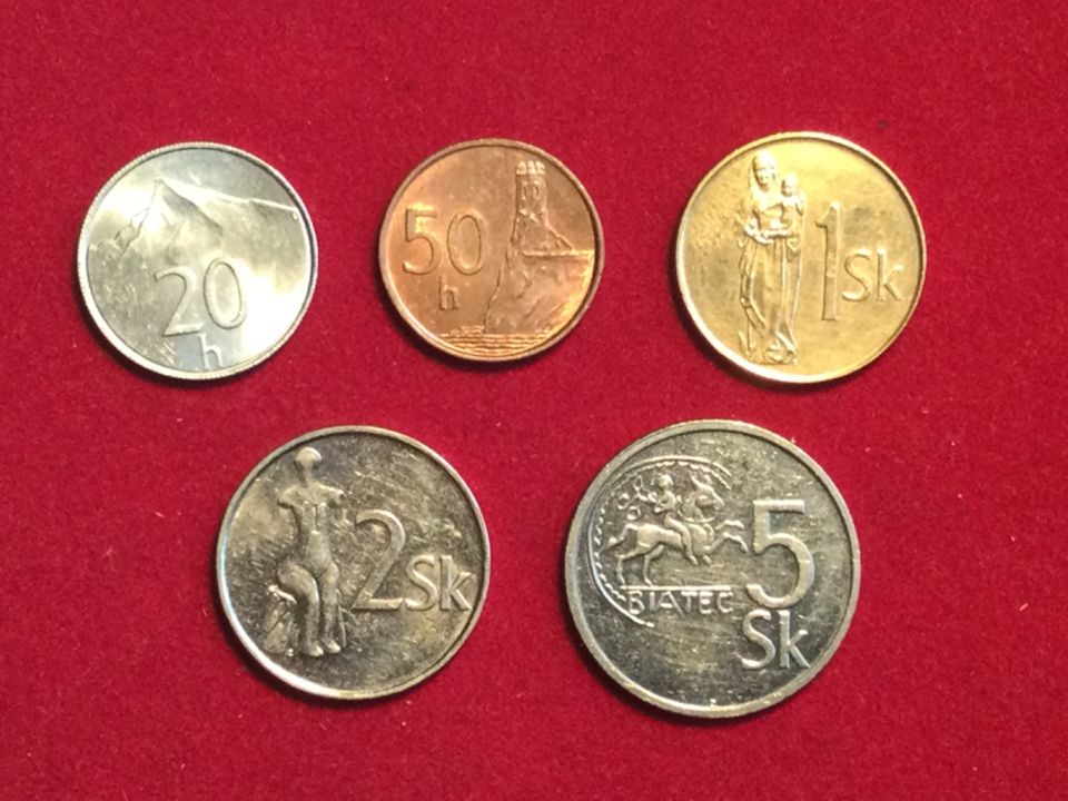 Münzen Slowakische Rep 20 Heller - 5 Kronen vollständig 2001-2003 in Erfurt