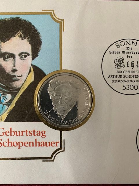 Numisbrief BRD " 200. Geb. Arthur Schopenhauer" 10 DM-Silbermünze in Bad Waldsee