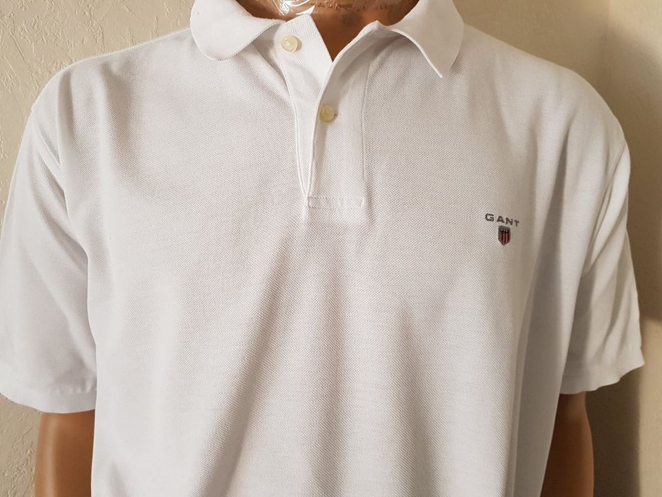 =GANT= Elegantes Herren Poloshirt Kurzarm Gr. 2XL Weiß in Neuss