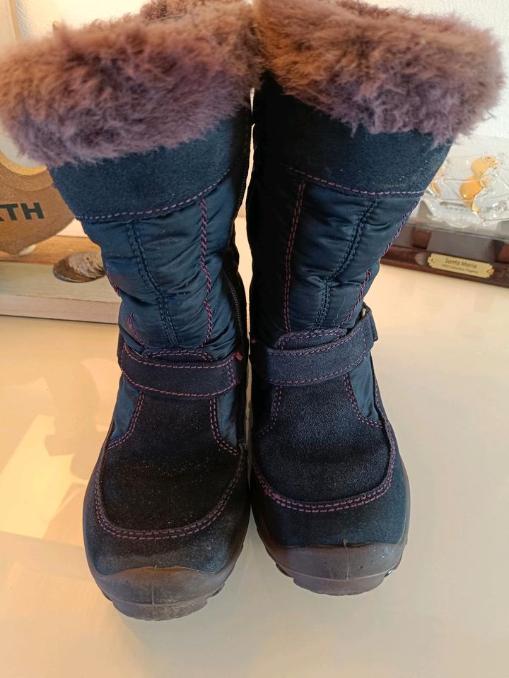 Winter Schuhe Stiefel Boots 33 Elefanten blau Fell lila gorotex in Itzehoe