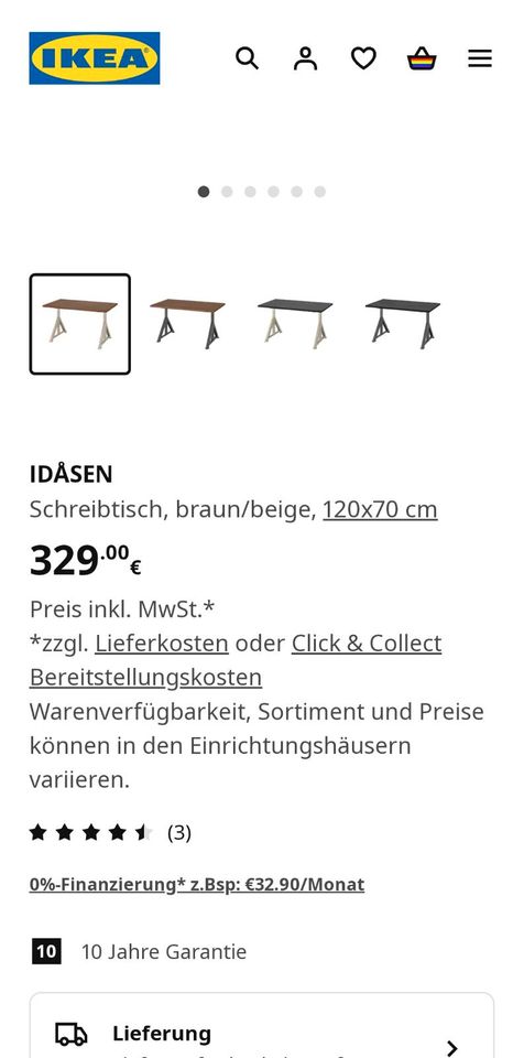 Ikea Idasen Schreibtisch in Hamburg