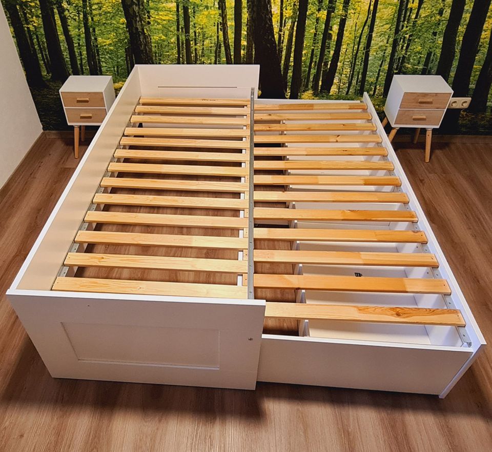 Ikea Brimnes Bett, ausziehbar, mit Matratze und Schubladen in Marktoberdorf