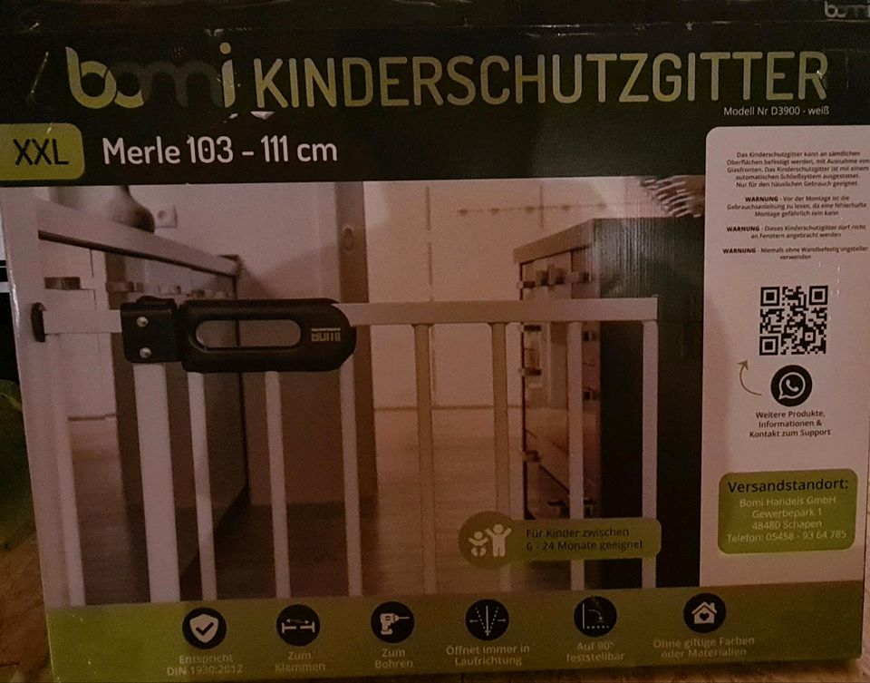 Komplett Baby Schutzgitter Tür für Kindersicht 2 Stück Sehr Neu in Lingen (Ems)