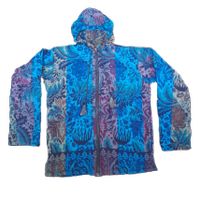 Flauschige Hippie Jacke mit buntem Blumenmuster in Blau, UNISEX Bayern - Straubing Vorschau