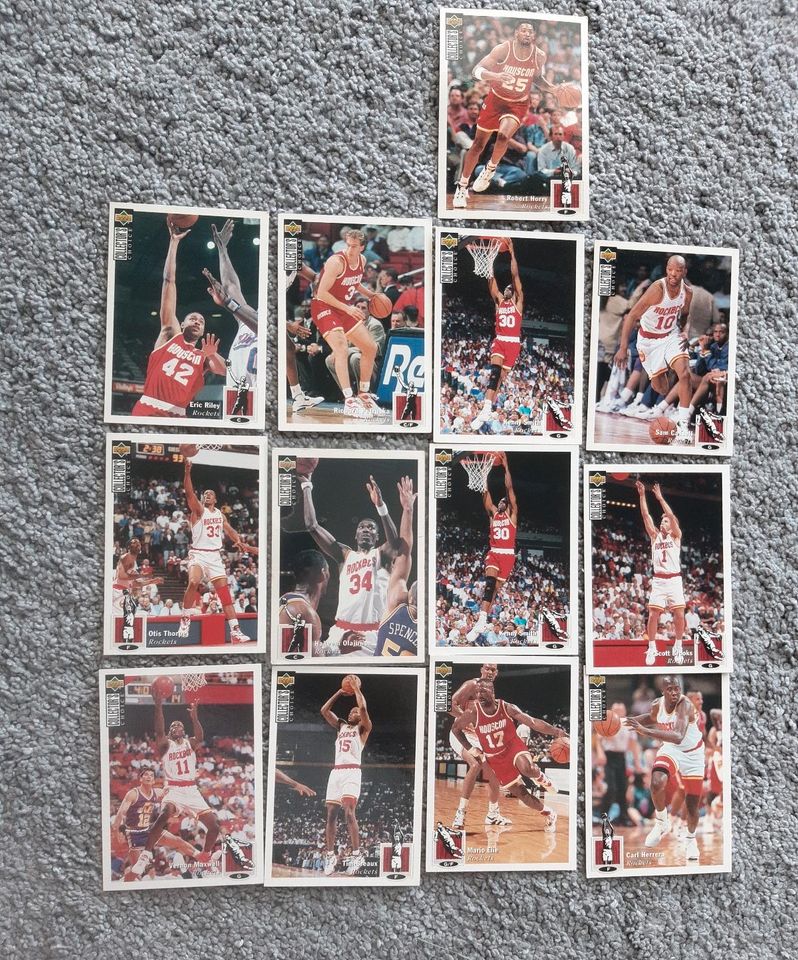 13 NBA Trading Cards Houston Rockets upper-deck 94-95 in Freiburg im Breisgau