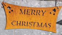 Schild Gartendeko Merry Christmas Rost Weihnachten Rostdeko Bayern - Eltmann Vorschau