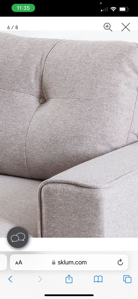 3 -sitzer Schlafsofa mit chaise lounge aus Stoff Calvin in München