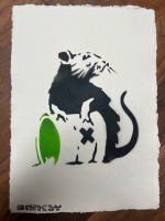 Bild Sprühkunst Banksy - "giftige Ratte", handgeschöpftes Papier Nordrhein-Westfalen - Niederkassel Vorschau