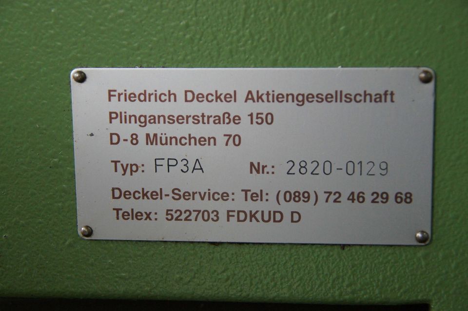 CNC Fräsmaschine, Deckel FP3A, Grundig Contour3, Dialog3 in Gummersbach