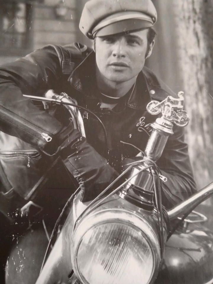 Marlon Brando Portrait Kunst Foto Poster Bild The Wild Motorrad in München