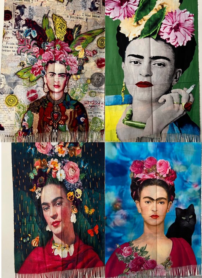 Schal Frida Kahlo Aufdruck Gustav klimt öl malerei vintage schals in Mainz