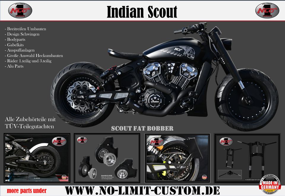 Indian Scout Kühlerblende "Racing" alle Baujahre in Hüffenhardt