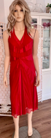 Partykleid Cocktailkleid Neckholder rot Gr. XS 34 100% Seide NEU Niedersachsen - Oldenburg Vorschau