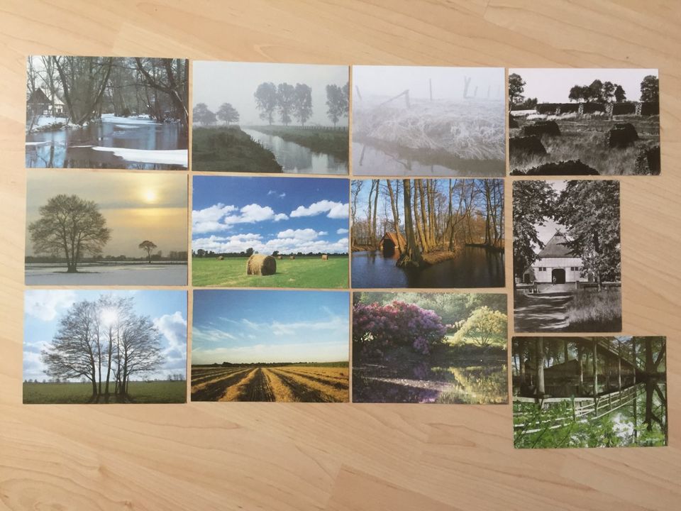 Alte Fischerhude Fotokunst-Postkarten um 1960 in Bremen