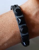 NEU - Lederarmband, Schwarz mit Steinen, NP 19€ - STYLISH Bayern - Raubling Vorschau