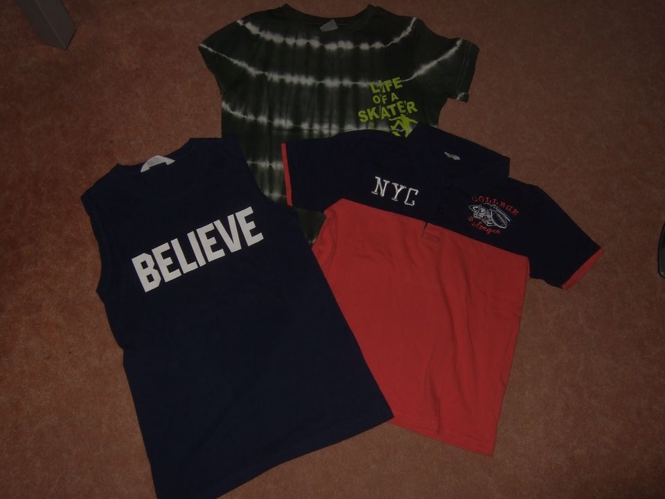 SETPREIS 3 Jungen T-Shirts 134/140, Shirt kurzarm in Sellin