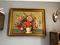 Bild Gemälde Blumen Rahmen Bilderrahmen Gold Barock Stil 91,5x71 Sachsen-Anhalt - Merseburg Vorschau