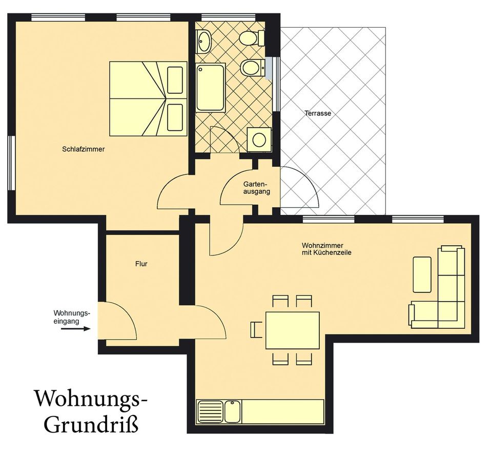 Luxuriöse Erdgeschoßwohnung mit eigenem Gartenzugang und Terrasse in der „Alten Musikschule Eichhof“ in Selent