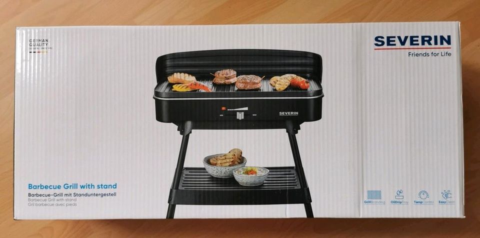 Tischgrill/Standgrill Severin 2200W, Nagelneu, unbenutzt, OVP in Lampertheim