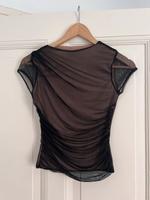 Asos Design Top Ruched mit Raffung Mesh S Berlin - Neukölln Vorschau