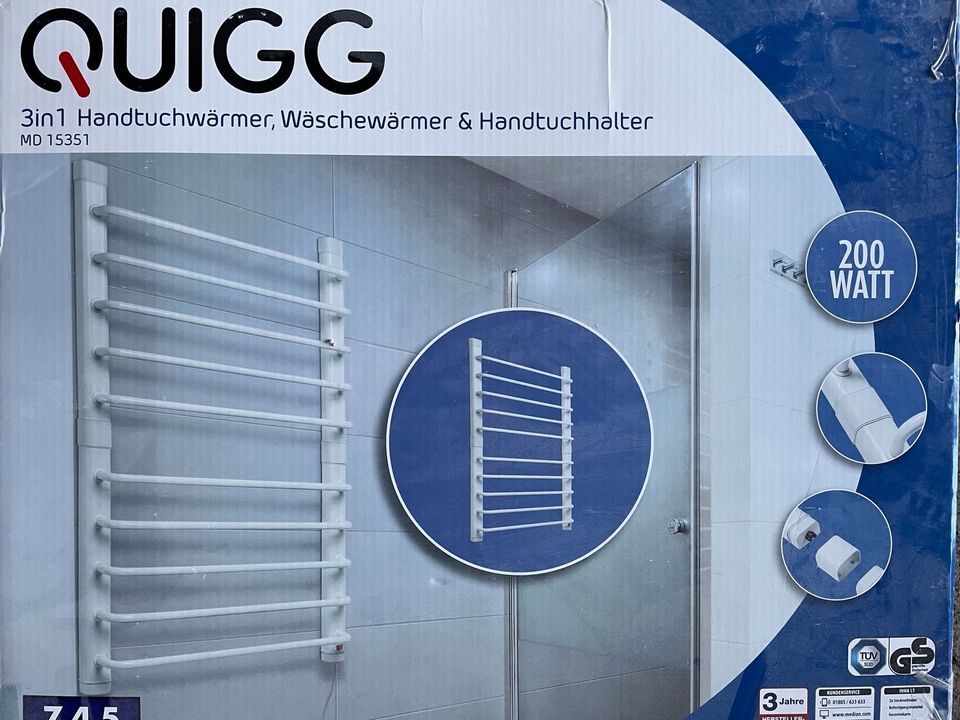 Quigg 3in1 Handtuchwärmer, Wäschewärmer & Handtuchhalter Heizung in Marschacht