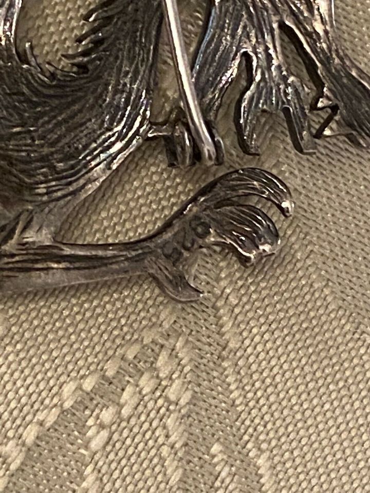 alte Sterling Silber Brosche Drache mit Makisetten in München