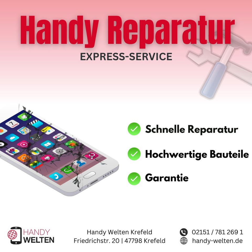 iPhone X XR 11 12 13 14  Akkuglas Reparatur in Krefeld