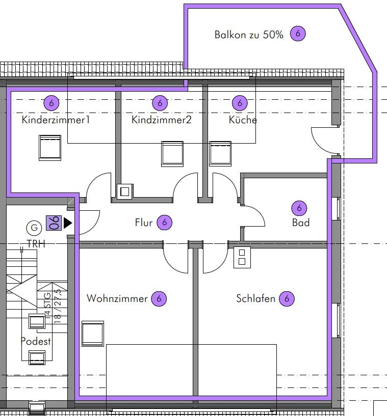 Sanierte 4 Zimmer Wohnung mit Balkon in Burgthann - Ohne Provision in Burgthann 