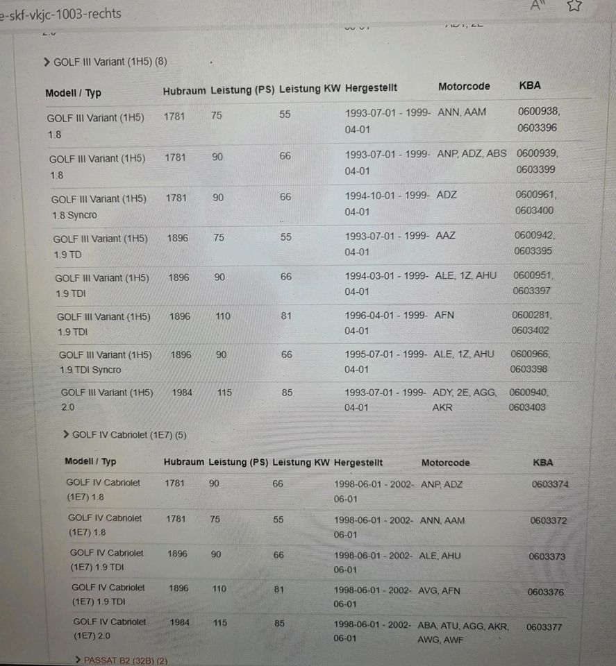 VW Golf Passat 1.8 1.9 2.0 Antriebswelle rechts neu 1H0407272A in Reimersgrün