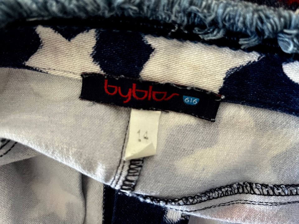 BYBLOS 616 Jeans Denim Rock Gr 14 Baumwolle Pailletten (NP:149€) in Frankfurt am Main