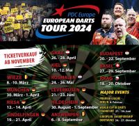 PDC European Tour Darts 3x Tickets Karten Sindelfingen Samstag Baden-Württemberg - Freiburg im Breisgau Vorschau