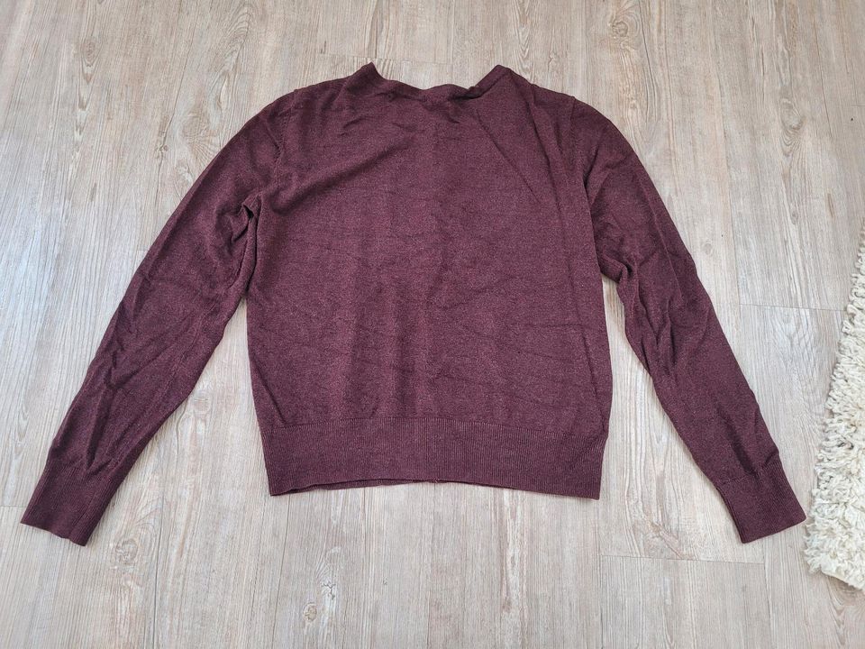 Sweatjacke Strickjacke S lila Bordeauxrot in Weyhe