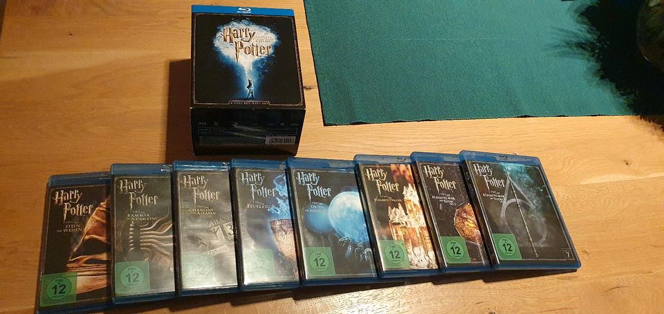 Harry Potter 8-Film-Collection, Blue-ray, wie neu im Pappschuber in Leichlingen
