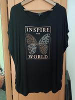Shirt schwarz mit Glitzer vorn. Ungetragen Sachsen-Anhalt - Magdeburg Vorschau