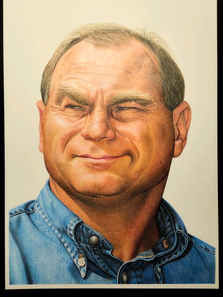 Ulrich "Uli" Hoeneß Original-Illustration in Zernien