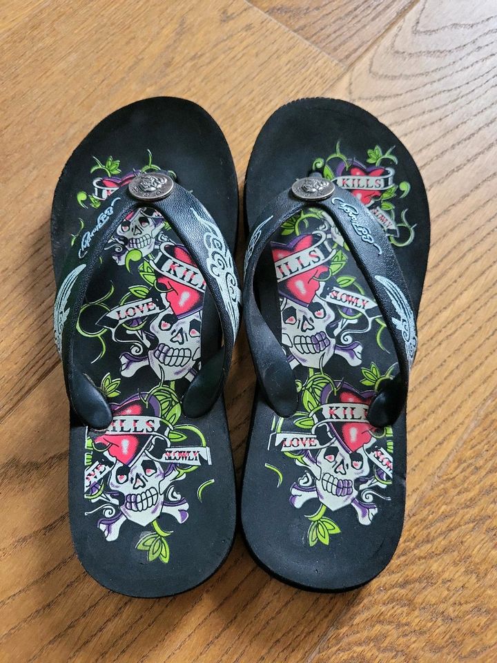 Ed hardy schuhe, sandale, flip-flop, gr.6 ( eu 37), neu, in Bad Neustadt a.d. Saale