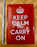 Keep Calm and Carry On Metallschild Hessen - Darmstadt Vorschau