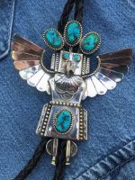 Kachina Bolo Tie Vintage Navajo Indianer Sterling Silber Türkisen Baden-Württemberg - Buggingen Vorschau