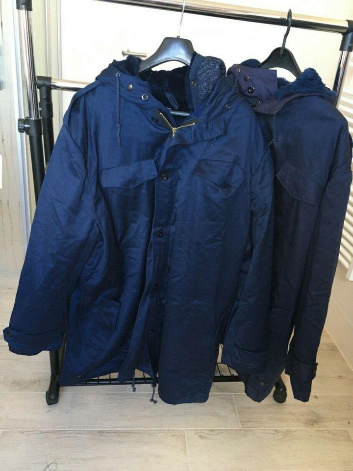 Parka Mantel Jacke blau Kapuze Gr. 48/50, 60, im Bundeswehr Stil in Stralsund