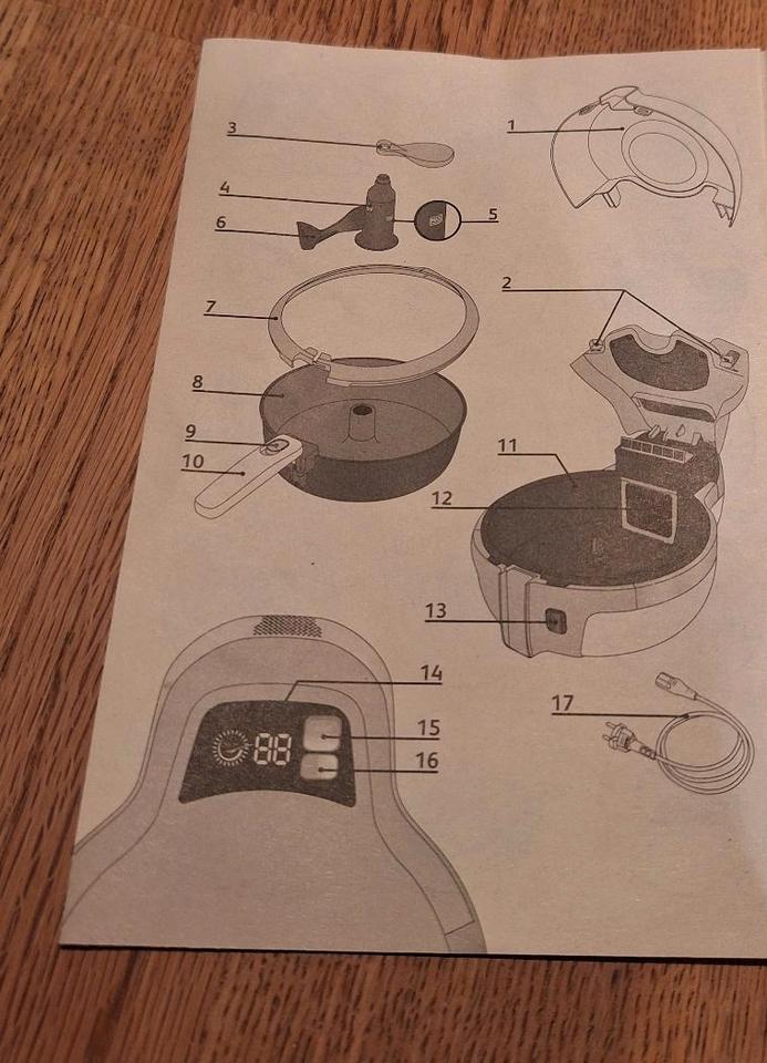 Heißluftfriteuse; Tefal ActiFry family; für 1,5 kg Kartoffeln in Homburg