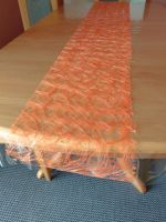 Tischläufer Sisal Bänder Tuch in orange, Deko Streu grau Bayern - Waldstetten Vorschau