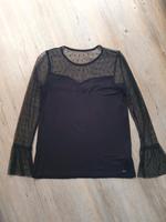 Tom Tailor - Longsleeve mit Spitze, schwarz Größe XS Bayern - Altusried Vorschau