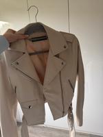Lederjacke Zara Gr M beige Mühlhausen - Stuttgart Neugereut Vorschau