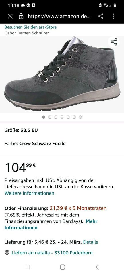 Gabor Schuhe Schnürer Sneaker Luftpolster Gr. 5 1/2 Neuw. in  Nordrhein-Westfalen - Paderborn | eBay Kleinanzeigen ist jetzt Kleinanzeigen