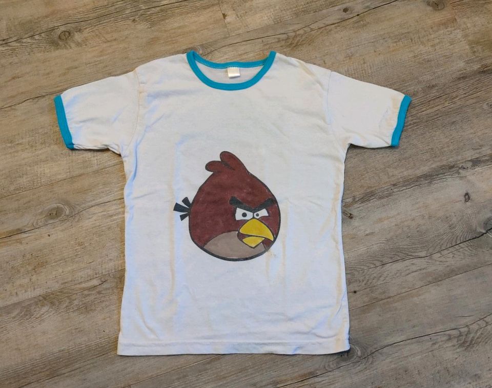 Jeans/Jeanshose, grau, T-Shirt Miniclub, Angry Bird, Gr. 128 in Buchenberg