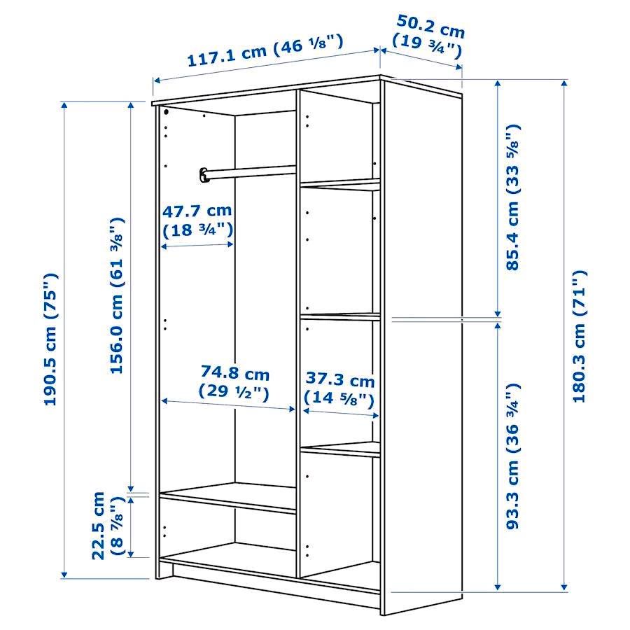 BRIMNES kleiderschrank ikea weiss spiegel in Müllheim