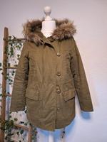 H&M Damen Parka Jacke Mantel mit Fellkapuze khaki Gr. 40 Bayern - Bayreuth Vorschau