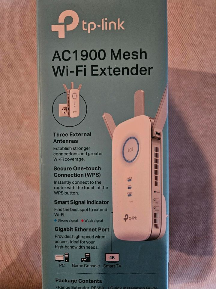 TP Link Mesh WiFi Extender AC 1900 Dual Band in Vöhl