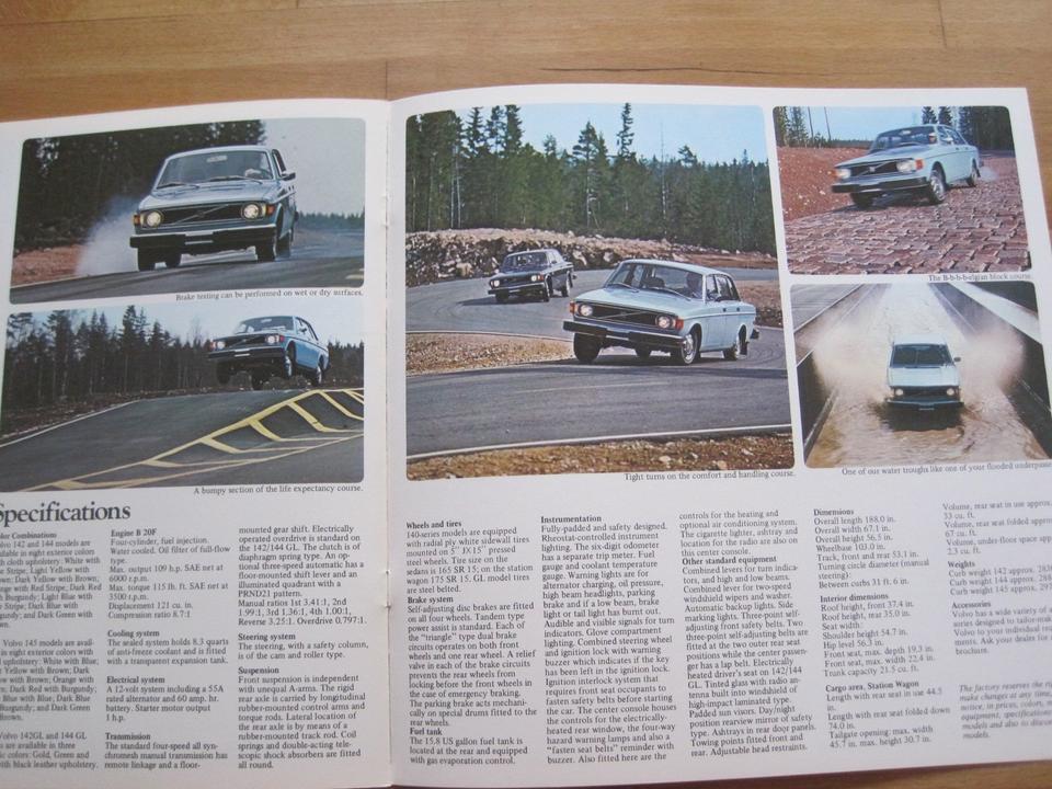 GROß! Prospekt Volvo 142 GL 144 GL 145 Kombi, 1974, USA, selten! in Karlsfeld